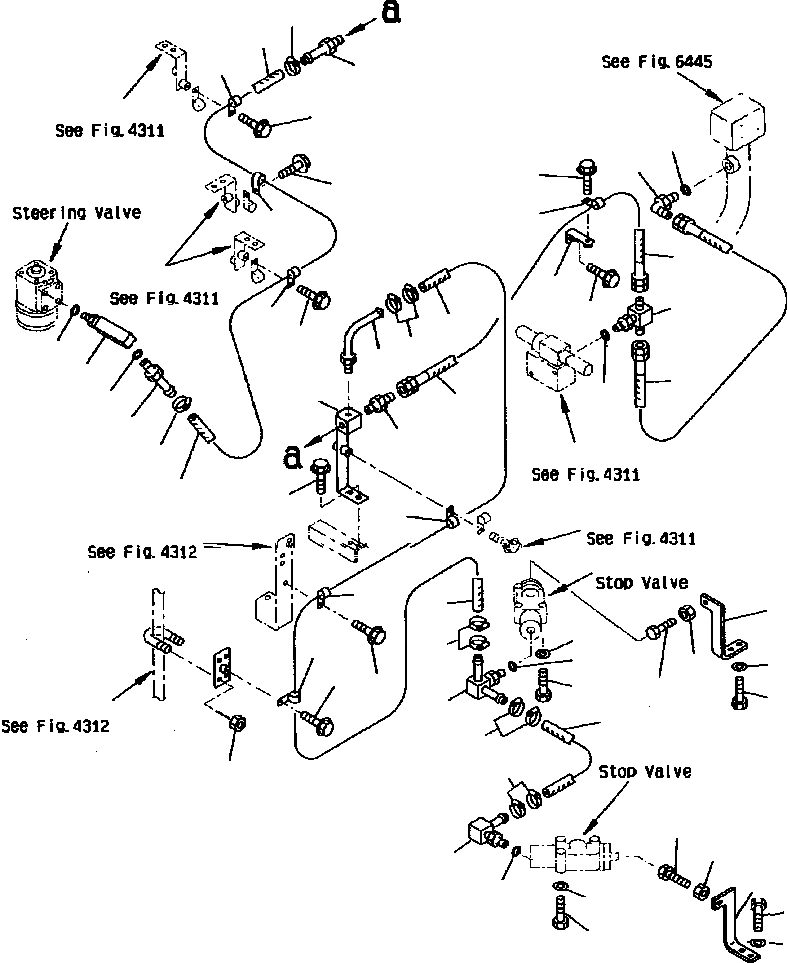 Схема запчастей Komatsu WA800-2LC - FIG NO. РУЛЕВ. УПРАВЛЕНИЕ МАСЛОПРОВОДЯЩАЯ ЛИНИЯ (/) (ВОЗВРАТН. ЛИНИЯ) РУЛЕВ. УПРАВЛЕНИЕ СИСТЕМА УПРАВЛЕНИЯ