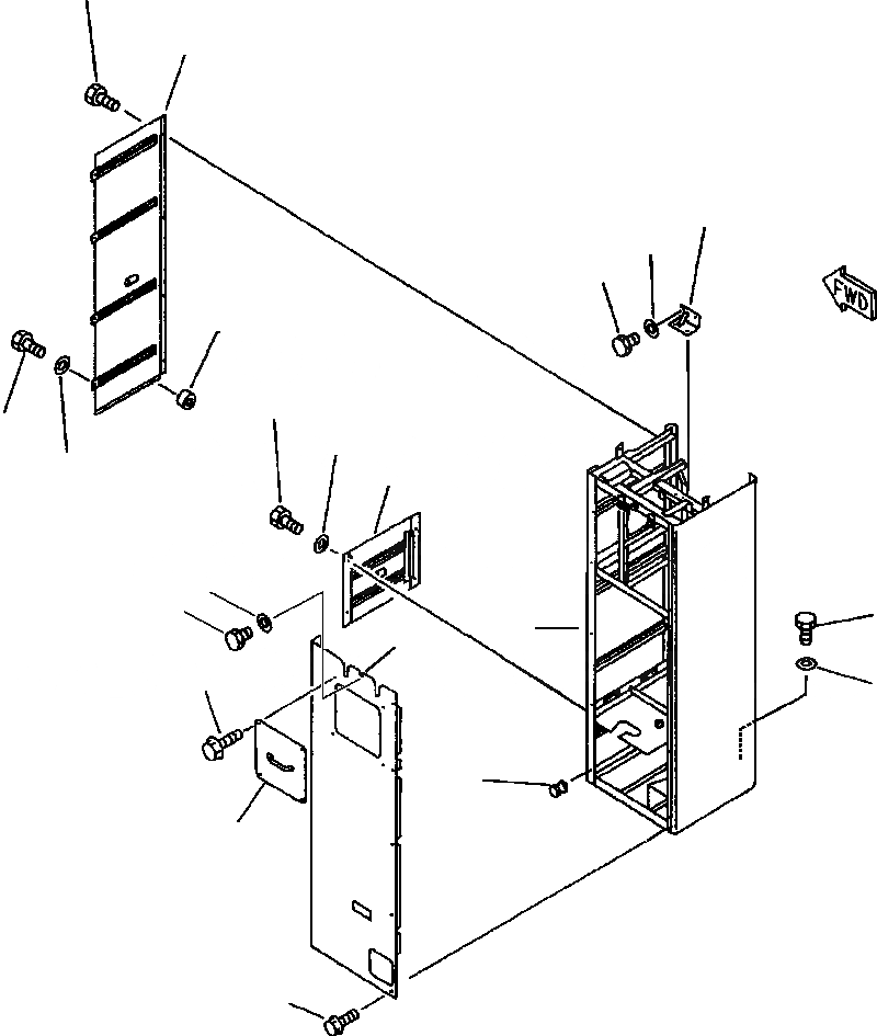 Схема запчастей Komatsu WA800-2LC - FIG NO. ВОЗД. COMPONENT КОРПУС РАМА, ЧАСТИ КОРПУСА & SUPERSTRUCTURE