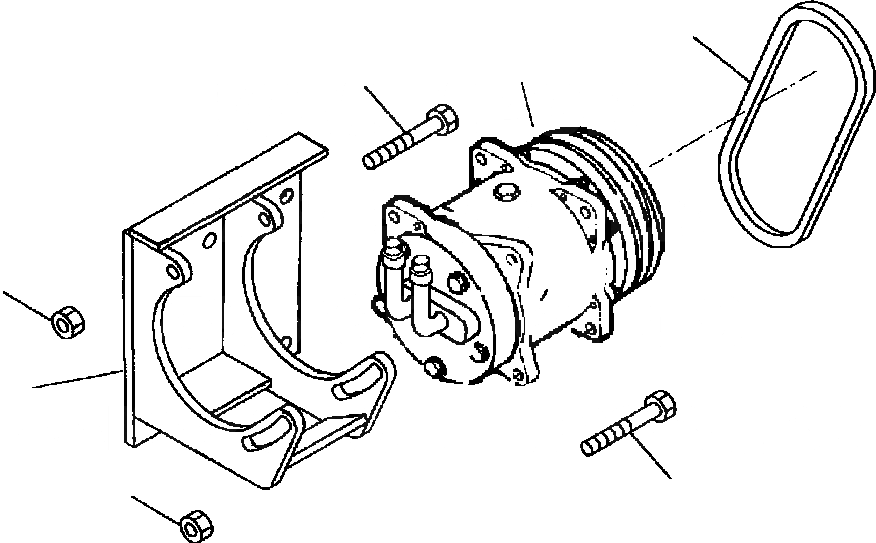 Схема запчастей Komatsu WA800-2LC - FIG NO. D КОНДИЦ. ВОЗДУХА КОМПРЕССОР КРЕПЛЕНИЕ WA8 & WA9 РАМА, ЧАСТИ КОРПУСА & SUPERSTRUCTURE