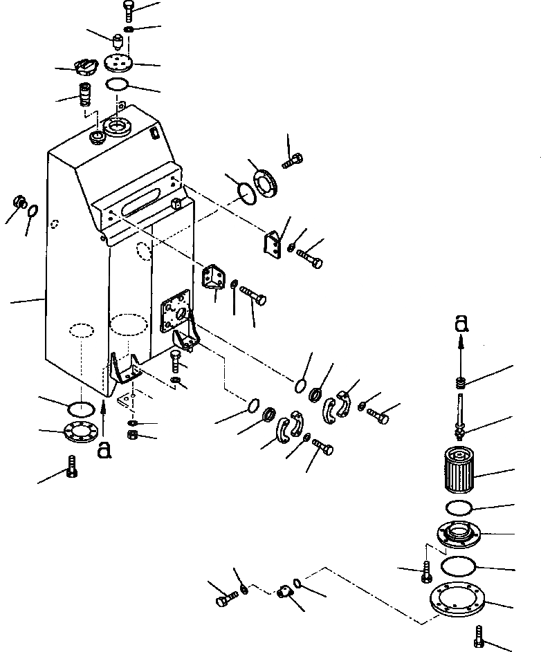Схема запчастей Komatsu WA800-2LC - FIG NO. ГИДР. БАК. УПРАВЛ-Е РАБОЧИМ ОБОРУДОВАНИЕМ