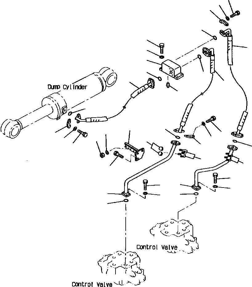 Схема запчастей Komatsu WA800-2LC - FIG NO. ГИДРОЛИНИЯ (ЛИНИЯ ГИДРОЦИЛИНДРА КОВША /) УПРАВЛ-Е РАБОЧИМ ОБОРУДОВАНИЕМ