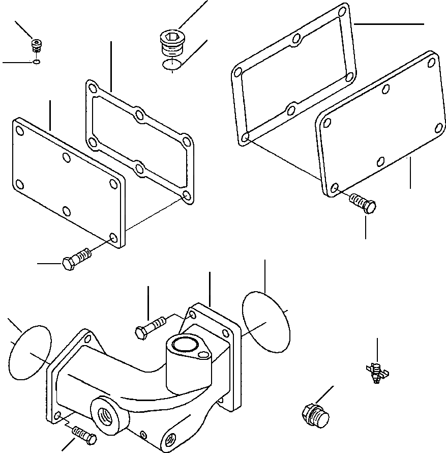 Схема запчастей Komatsu WA800-2LC - МАСЛООХЛАДИТЕЛЬ ВОДН. ТРУБЫ СИСТЕМА СМАЗКИ МАСЛ. СИСТЕМА