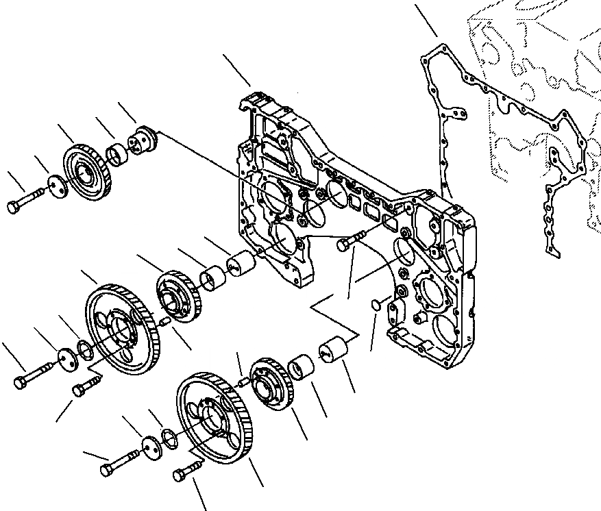 Схема запчастей Komatsu WA800-3LC - A9-A7A КОЖУХ ШЕСТЕРЕН. ПЕРЕДАЧИ ДВИГАТЕЛЬ
