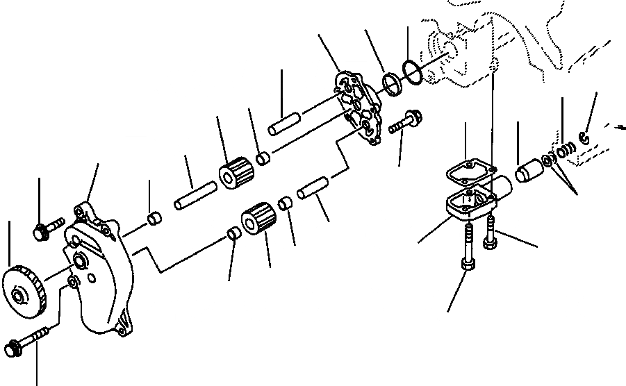 Схема запчастей Komatsu WA800-3LC - A-A7A СМАЗЫВ. НАСОС ДВИГАТЕЛЬ