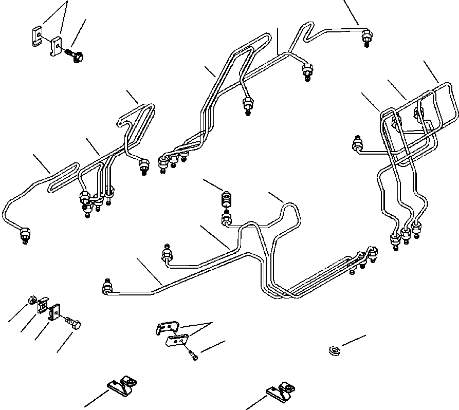 Схема запчастей Komatsu WA800-3LC - A-A9A ТОПЛИВН. ТРУБКИ ВПРЫСКА ДВИГАТЕЛЬ