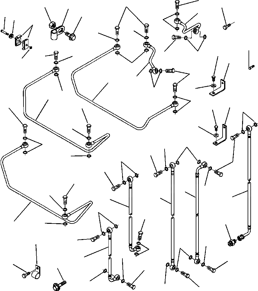 Схема запчастей Komatsu WA800-3LC - A-A7A ТРУБЫ ТОПЛ. ФИЛЬТРА ДВИГАТЕЛЬ