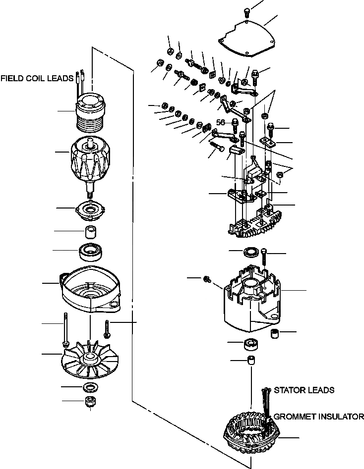 Схема запчастей Komatsu WA800-3LC - A9-A9A ГЕНЕРАТОР AMP - V ДВИГАТЕЛЬ