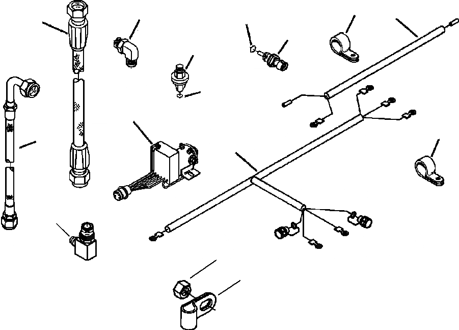 Схема запчастей Komatsu WA800-3LC - A-A7A PRE-СИСТЕМА СМАЗКИ STARTER ТРУБЫ ШАССИ SERIAL NUMBER A - A ДВИГАТЕЛЬ