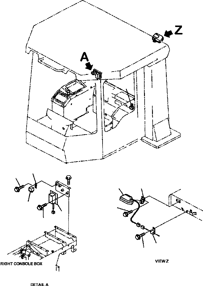 Схема запчастей Komatsu WA800-3LC - E-A ДОПОЛН. РАБОЧ. ОСВЕЩЕНИЕ ПОДСВЕТКА СТУПЕНЕЙ ЭЛЕКТРИКА