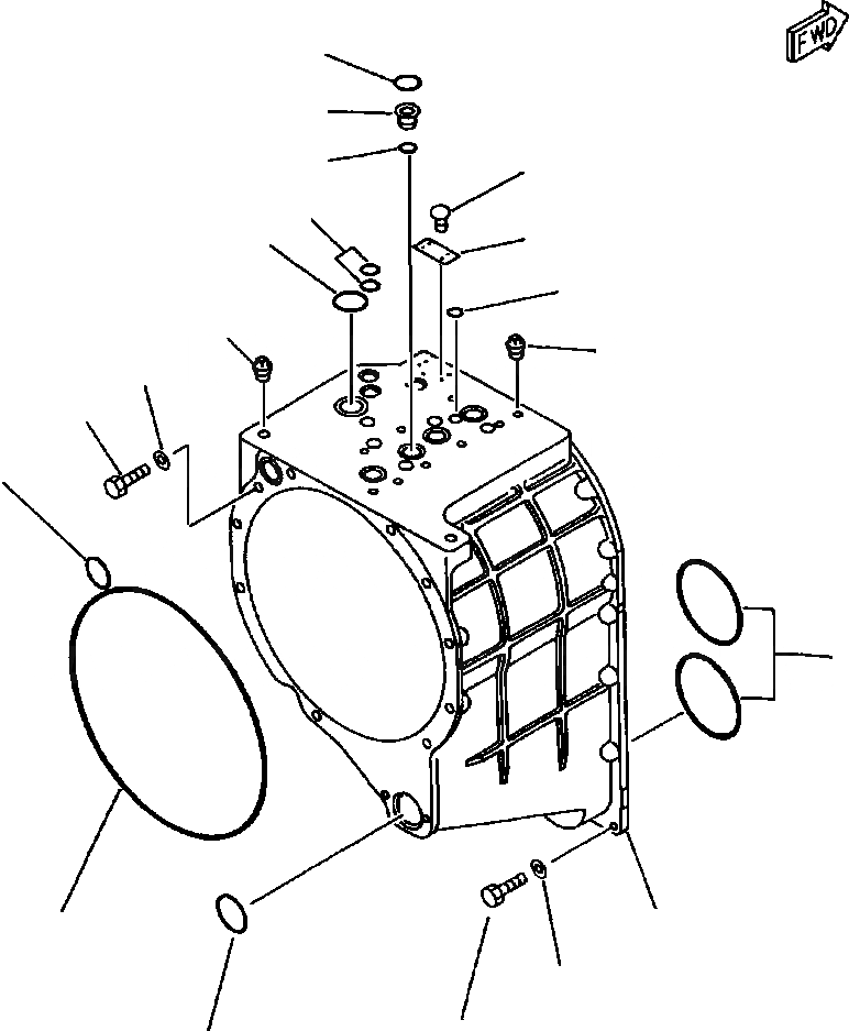 Схема запчастей Komatsu WA800-3LC - F-A КОРПУС ТРАНСМИССИИ СИЛОВАЯ ПЕРЕДАЧА И КОНЕЧНАЯ ПЕРЕДАЧА
