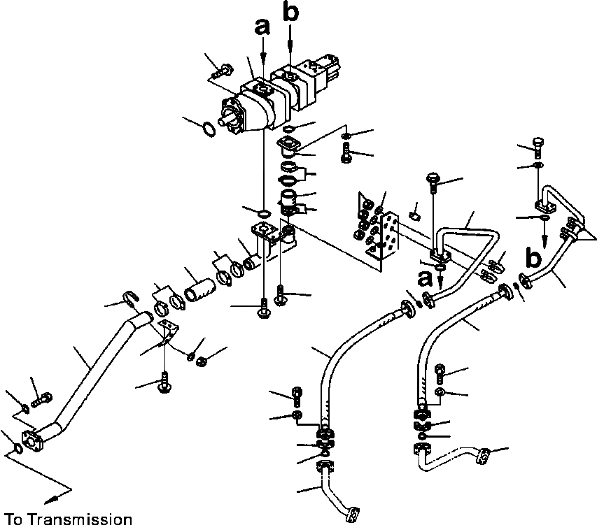 Схема запчастей Komatsu WA800-3LC - F7-A ГИДРОТРАНСФОРМАТОР И ТРАНСМИССИЯ ЛИНИЯ НАСОС ТРУБЫ СИЛОВАЯ ПЕРЕДАЧА И КОНЕЧНАЯ ПЕРЕДАЧА