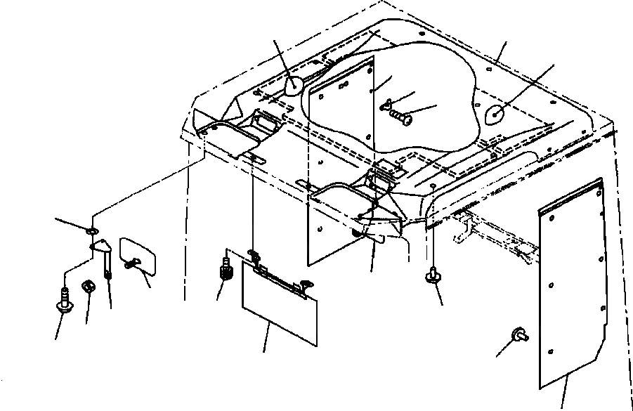 Схема запчастей Komatsu WA800-3LC - K-A КАБИНА ВЕРХН. ЧАСТИ ИНТЕРЬЕРА И КРЫША ПОДУШКА OPERATORS ОБСТАНОВКА И СИСТЕМА УПРАВЛЕНИЯ