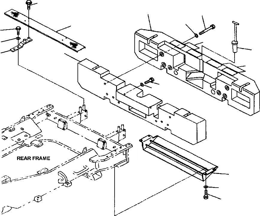 Схема запчастей Komatsu WA800-3LC - M-A ПРОТИВОВЕС ПОГРУЗ. И CARRY ЧАСТИ КОРПУСА