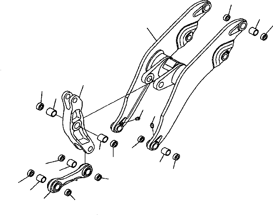 Схема запчастей Komatsu WA800-3LC - T-A РУКОЯТЬ И КОЛЕНЧАТЫЙ РЫЧАГ ВЫСОК. ПОДЪЕМ АВТОМАТИЧ. СМАЗ. РАБОЧЕЕ ОБОРУДОВАНИЕ