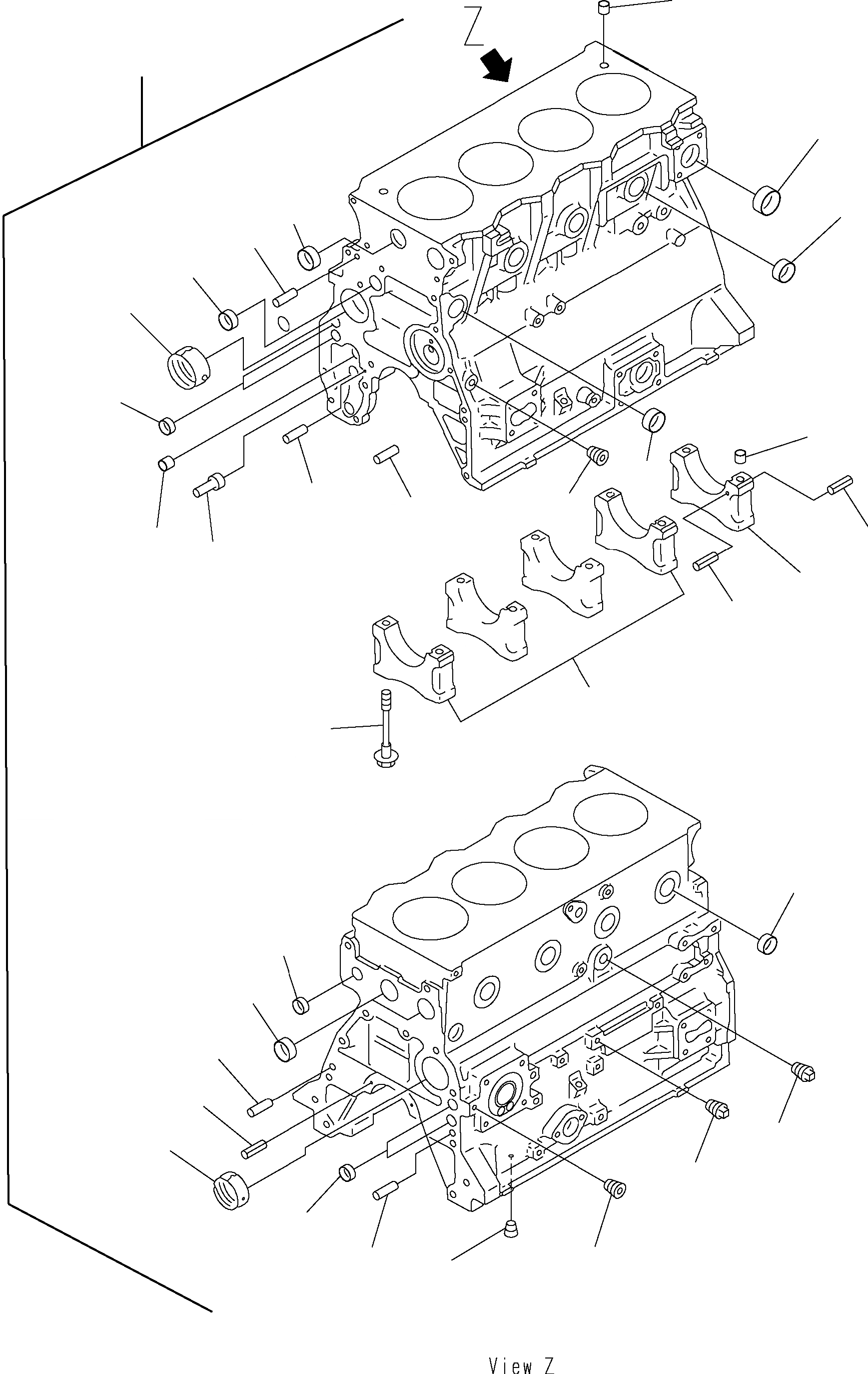 Схема запчастей Komatsu WA80-5 - БЛОК ЦИЛИНДРОВ И ATTACHING ЧАСТИ ДВИГАТЕЛЬ, КРЕПЛЕНИЕ ДВИГАТЕЛЯ