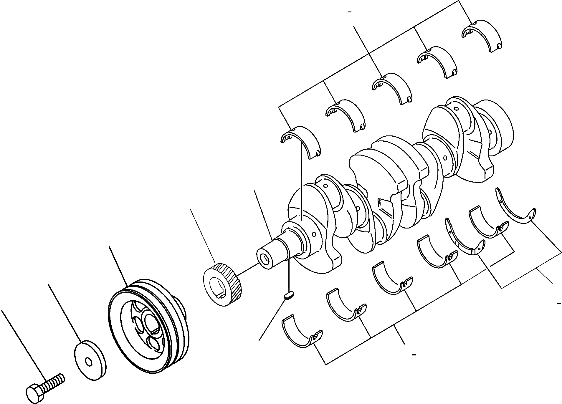 Схема запчастей Komatsu WA80-5 - CRANK ASSEMBLY ДВИГАТЕЛЬ, КРЕПЛЕНИЕ ДВИГАТЕЛЯ