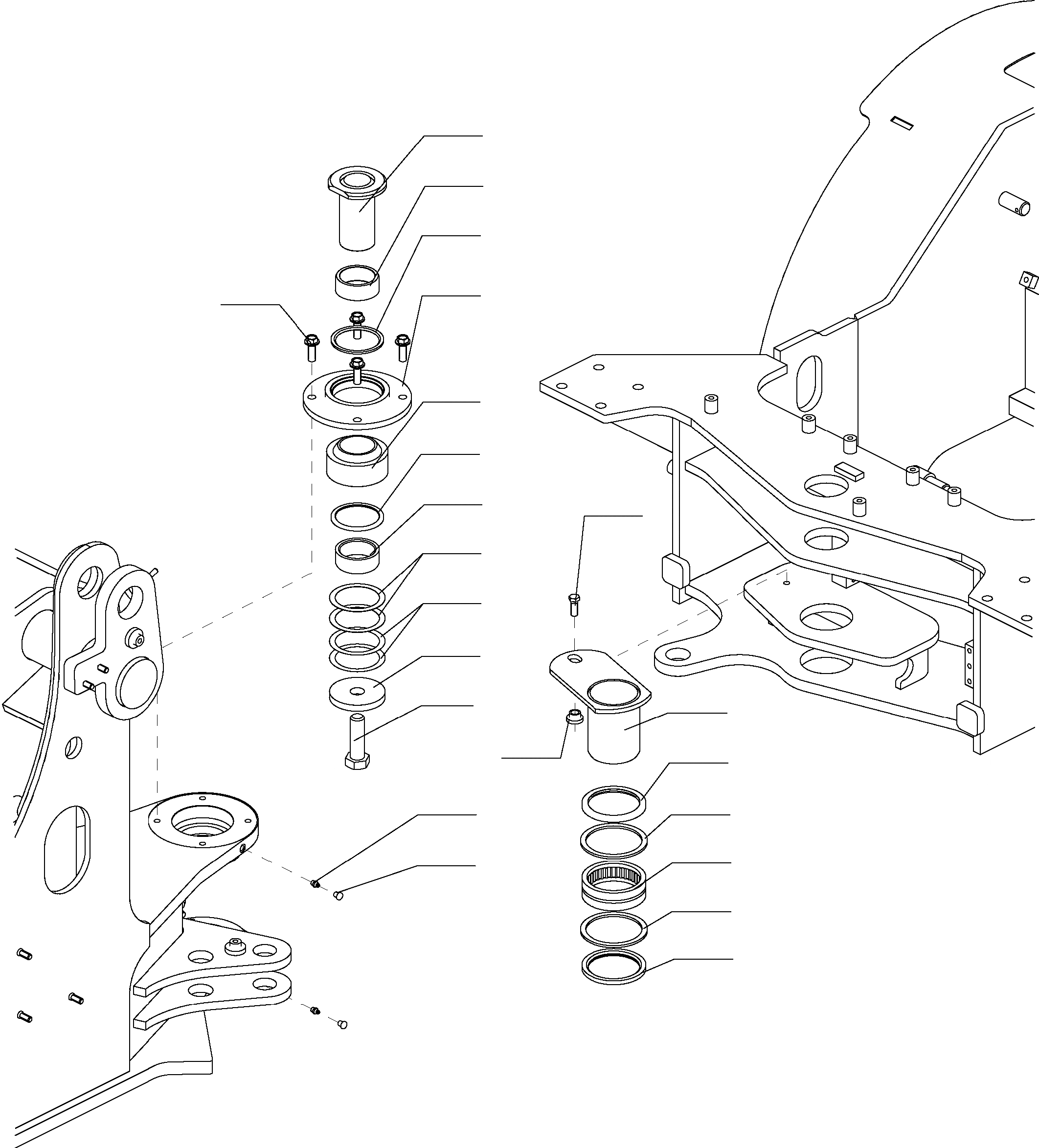 Схема запчастей Komatsu WA80-5 - HINGE РАМА