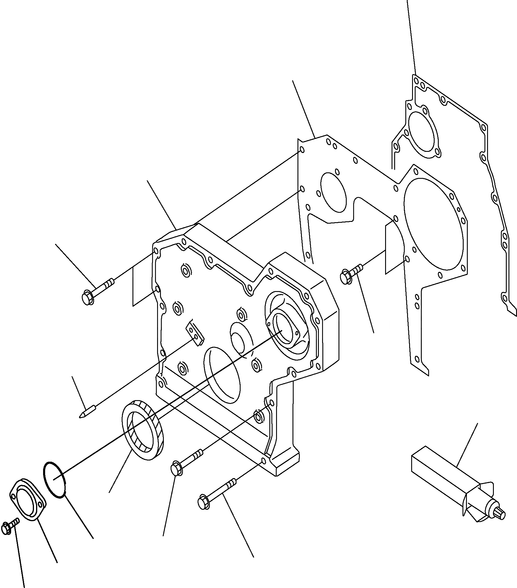 Схема запчастей Komatsu WA80-5 - TIMING КОРПУС ШЕСТЕРЕНН. ПЕРЕДАЧИ И КАРТЕР МАХОВИКА ДВИГАТЕЛЬ, КРЕПЛЕНИЕ ДВИГАТЕЛЯ