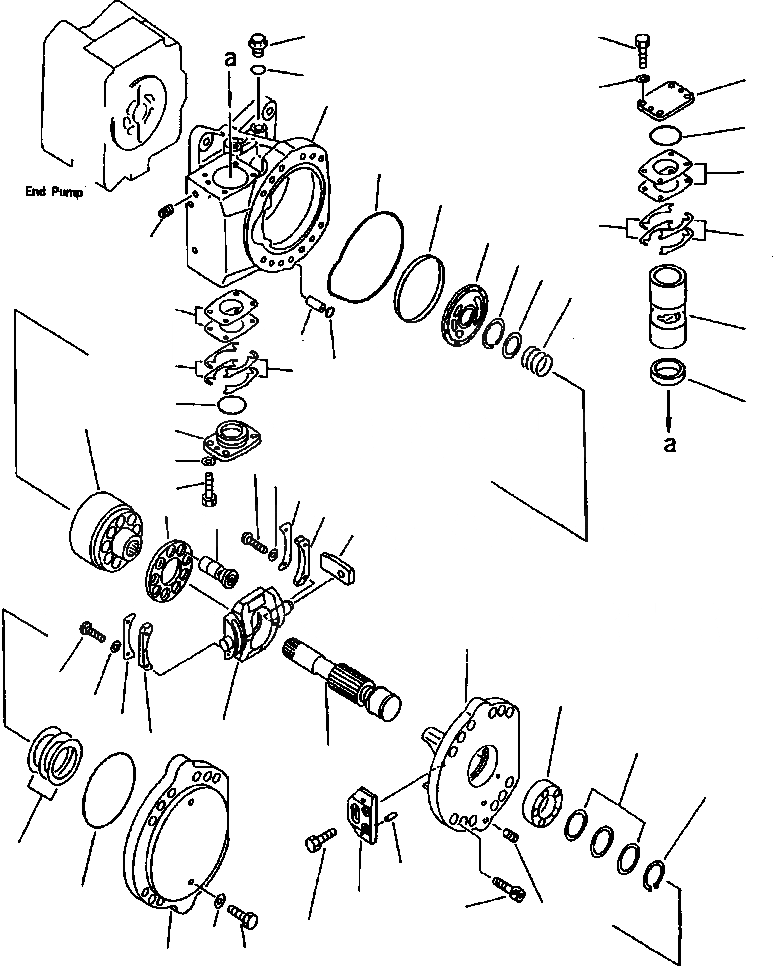 Схема запчастей Komatsu WA900-1L - FIG NO. ПЕРЕКЛЮЧАТЕЛЬ НАСОС (/) УПРАВЛ-Е РАБОЧИМ ОБОРУДОВАНИЕМ
