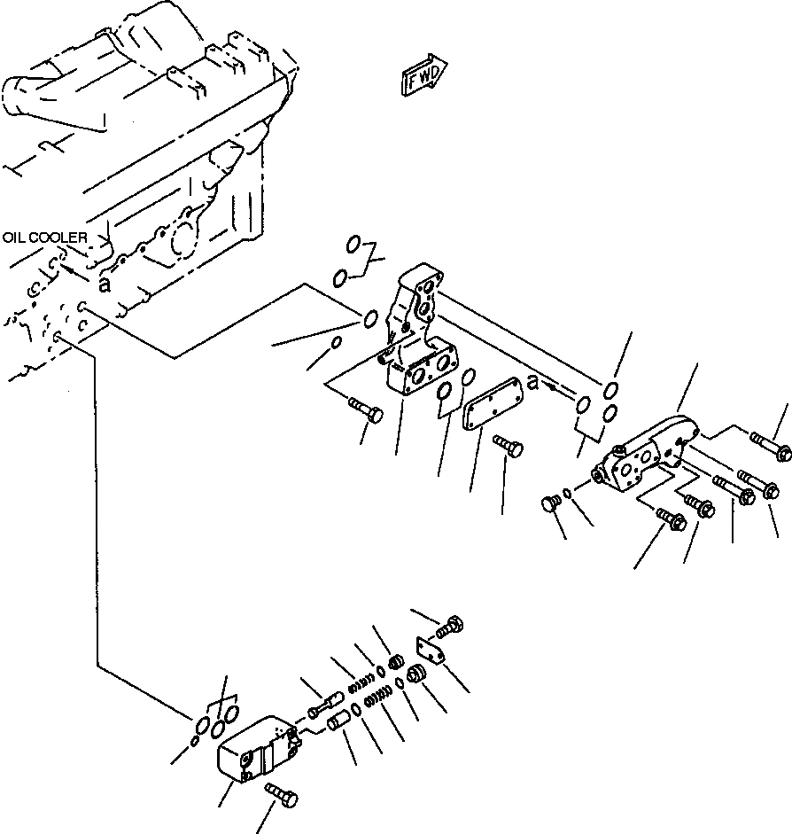 Схема запчастей Komatsu WA900-1L - FIG NO. A LUBE МАСЛ. АДАПТЕР СИСТЕМА СМАЗКИ МАСЛ. СИСТЕМА