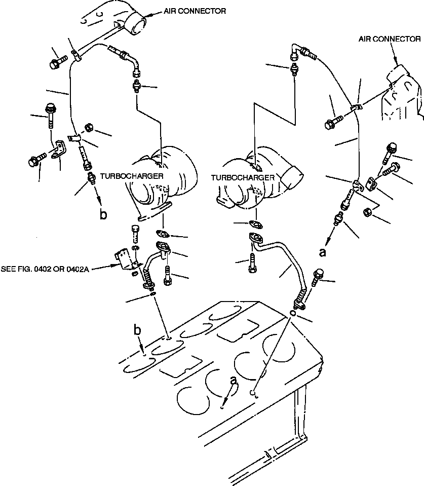 Схема запчастей Komatsu WA900-1L - FIG NO. ТУРБОНАГНЕТАТЕЛЬ LUBE МАСЛОПРОВОДЯЩАЯ ЛИНИЯ СИСТЕМА СМАЗКИ МАСЛ. СИСТЕМА