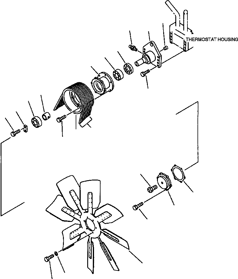 Схема запчастей Komatsu WA900-1L - FIG NO. ВЕНТИЛЯТОР ОХЛАЖДЕНИЯ И КРЕПЛЕНИЕ СИСТЕМА ОХЛАЖДЕНИЯ