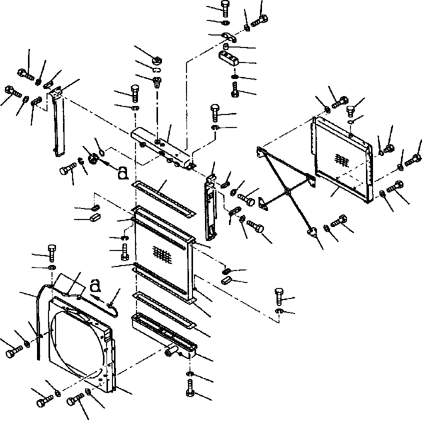 Схема запчастей Komatsu WA900-1LC A20008-UP - FIG NO. A РАДИАТОР КОМПОНЕНТЫ ДВИГАТЕЛЯ & ЭЛЕКТРИКА