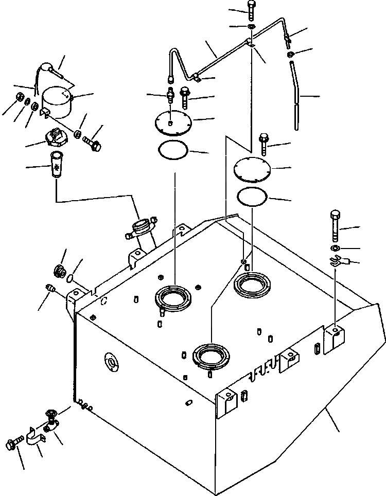 Схема запчастей Komatsu WA900-1LC A20008-UP - FIG NO. B ТОПЛИВН. БАК. КОМПОНЕНТЫ ДВИГАТЕЛЯ & ЭЛЕКТРИКА