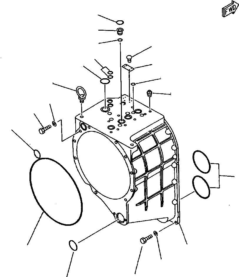 Схема запчастей Komatsu WA900-1LC A20008-UP - КОРПУС ТРАНСМИССИИ ГИДРОТРАНСФОРМАТОР И ТРАНСМИССИЯ