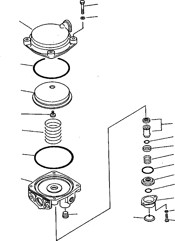 Схема запчастей Komatsu WA900-1LC A20008-UP - FIG NO. КЛАПАН РЕЛЕ ВЕДУЩ. ВАЛ