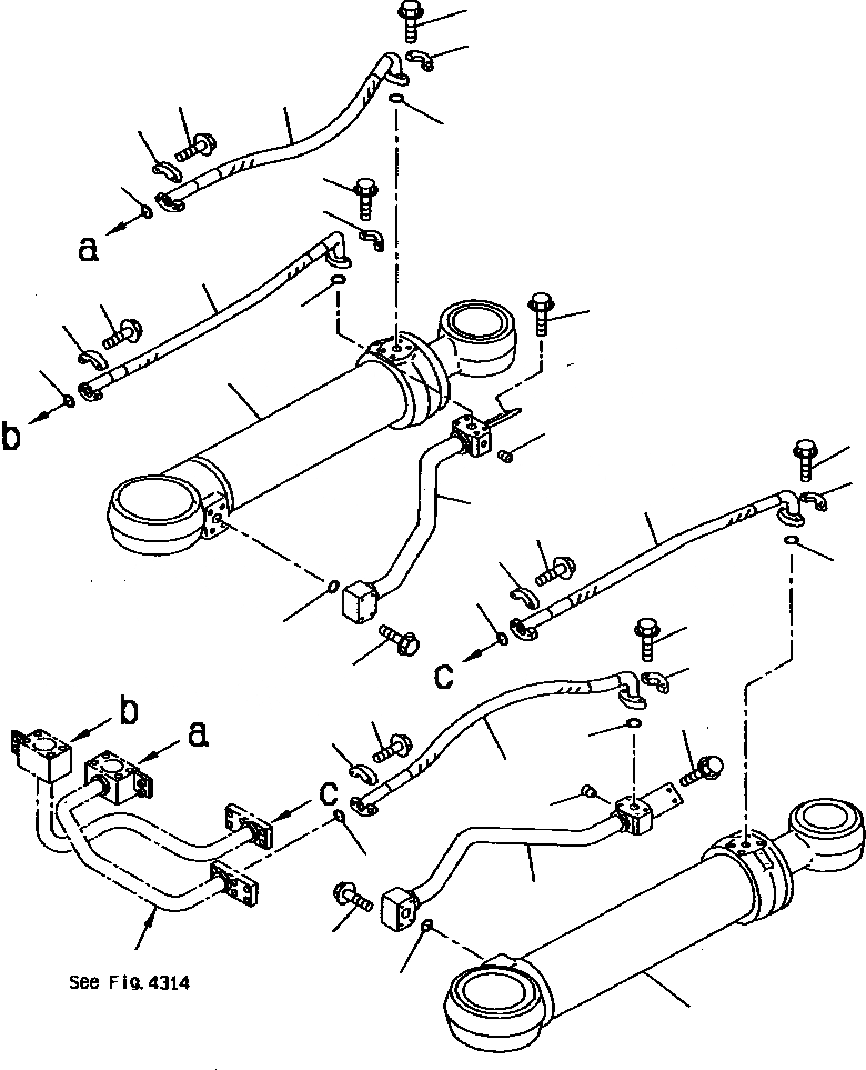 Схема запчастей Komatsu WA900-1LC A20008-UP - FIG NO. РУЛЕВ. УПРАВЛЕНИЕ МАСЛОПРОВОДЯЩАЯ ЛИНИЯ (/) (ЛИНИЯ ЦИЛИНДРА РУЛЕВ. УПР-Я (/) РУЛЕВ. УПРАВЛЕНИЕ СИСТЕМА УПРАВЛЕНИЯ
