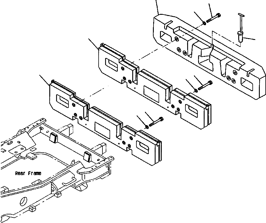 Схема запчастей Komatsu WA900-1LC A20008-UP - FIG NO. A ПРОТИВОВЕС РАМА