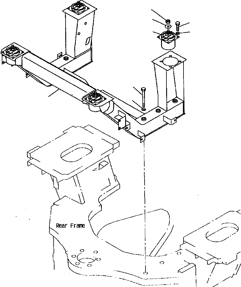 Схема запчастей Komatsu WA900-1LC A20008-UP - FIG NO. B ПОЛ СУППОРТ РАМА