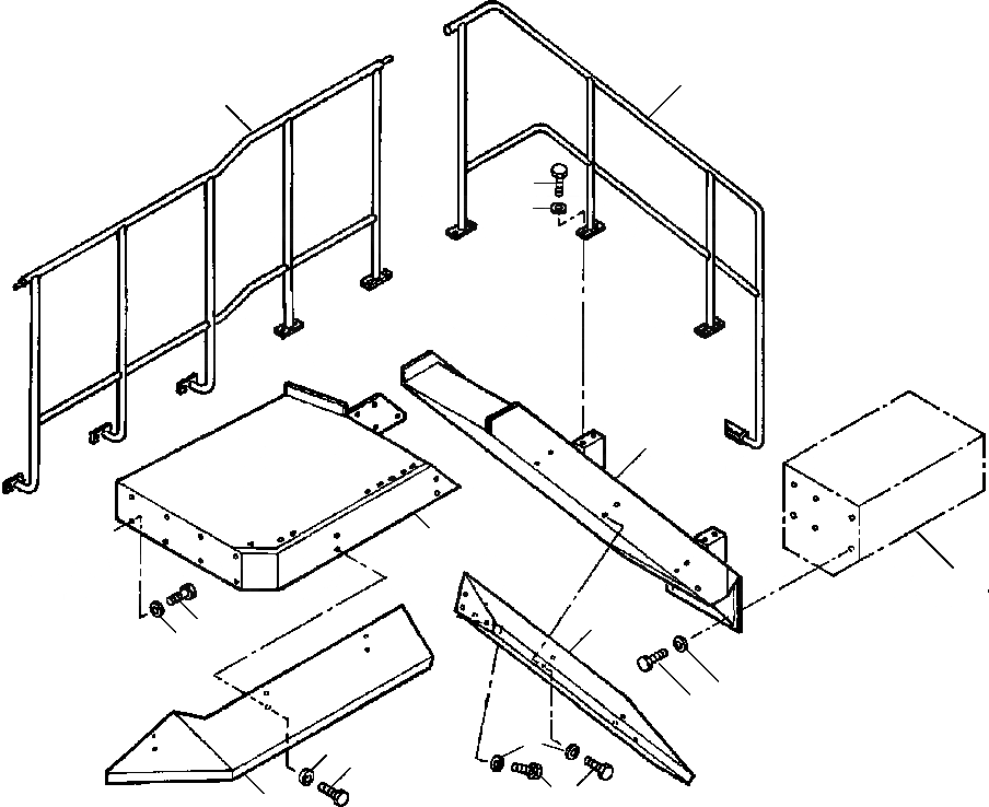 Схема запчастей Komatsu WA900-1LC A20008-UP - FIG NO. : C ЗАДН. ACCESS STВОЗД.S РАМА