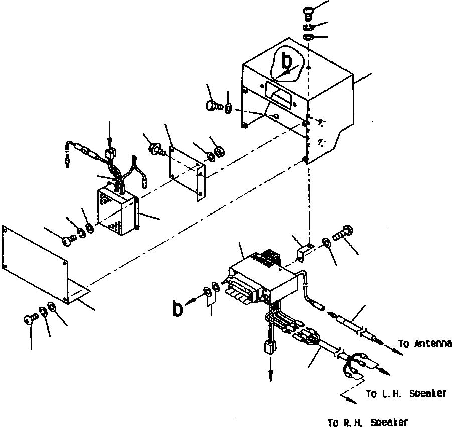 Схема запчастей Komatsu WA900-1LC A20008-UP - FIG NO. 78 РАДИО РАМА