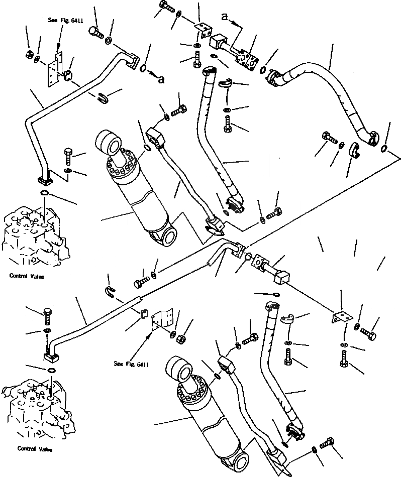 Схема запчастей Komatsu WA900-1LC A20008-UP - FIG NO. ГИДРОЛИНИЯ (ЛИНИЯ ГИДРОЦИЛИНДРА ПОДЪЕМА /) УПРАВЛ-Е РАБОЧИМ ОБОРУДОВАНИЕМ