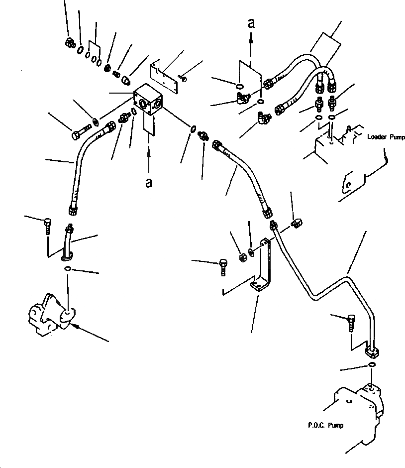 Схема запчастей Komatsu WA900-1LC A20008-UP - ГИДРОЛИНИЯ (P. O. C. И P. P. C. КЛАПАН ЛИНИЯ /7) УПРАВЛ-Е РАБОЧИМ ОБОРУДОВАНИЕМ