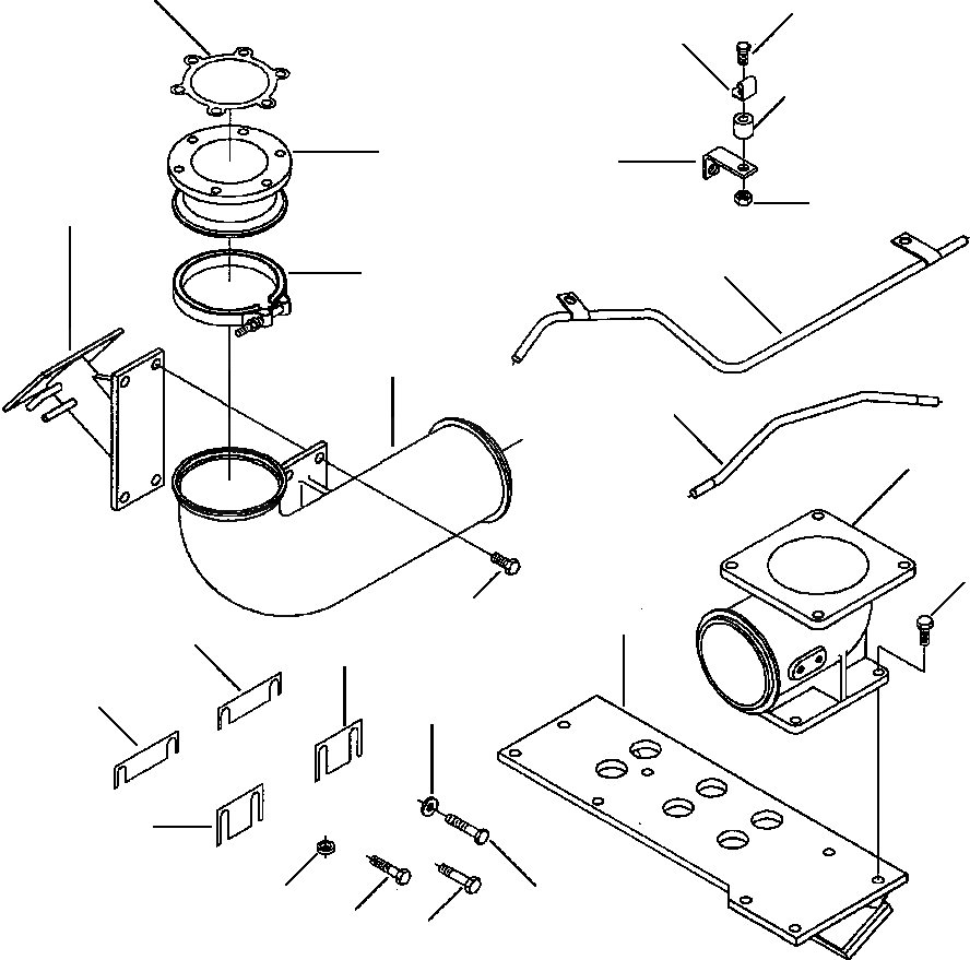 Схема запчастей Komatsu WA900-1LC A20008-UP - ВЫПУСКН. ВЫПУСКН. СОЕДИН-Е ГОЛОВКА ЦИЛИНДРОВ