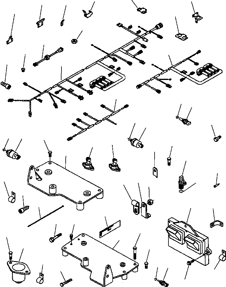 Схема запчастей Komatsu WA900-1LC A20008-UP - УПРАВЛ-Е ДВИГАТЕЛЕМ MODULE ЭЛЕКТРИКА