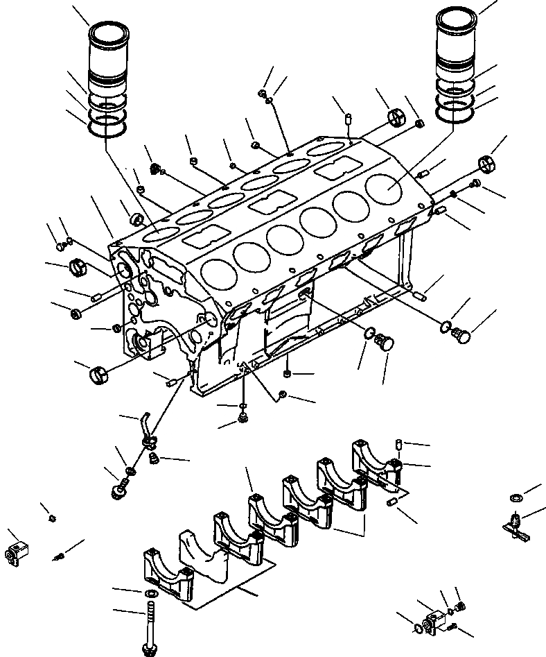 Схема запчастей Komatsu WA900-3LC - A-A9A БЛОК ЦИЛИНДРОВ ДВИГАТЕЛЬ