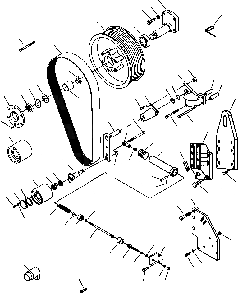 Схема запчастей Komatsu WA900-3LC - A-A7A ПРИВОД ВЕНТИЛЯТОРА ДВИГАТЕЛЬ