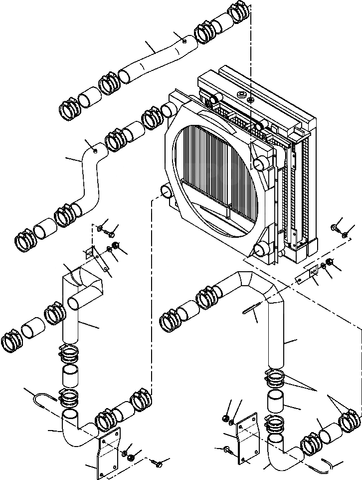 Схема запчастей Komatsu WA900-3LC - C-A ТРУБКИ ПОСЛЕОХЛАДИТЕЛЯ СИСТЕМА ОХЛАЖДЕНИЯ