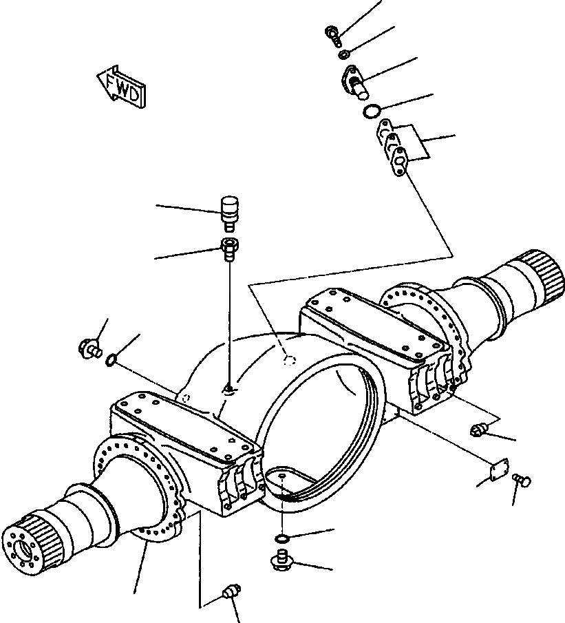 Схема запчастей Komatsu WA900-3LC - F-A КОРПУС ПЕРЕДНЕГО МОСТА СИЛОВАЯ ПЕРЕДАЧА И КОНЕЧНАЯ ПЕРЕДАЧА
