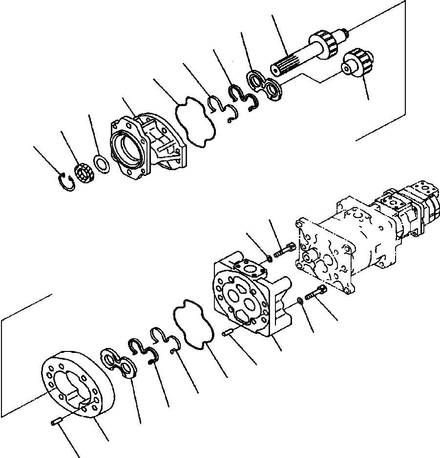 Схема запчастей Komatsu WA900-3LC - H-A ГИДР. НАСОС. НАСОС ASSEMBLY ГИДРАВЛИКА