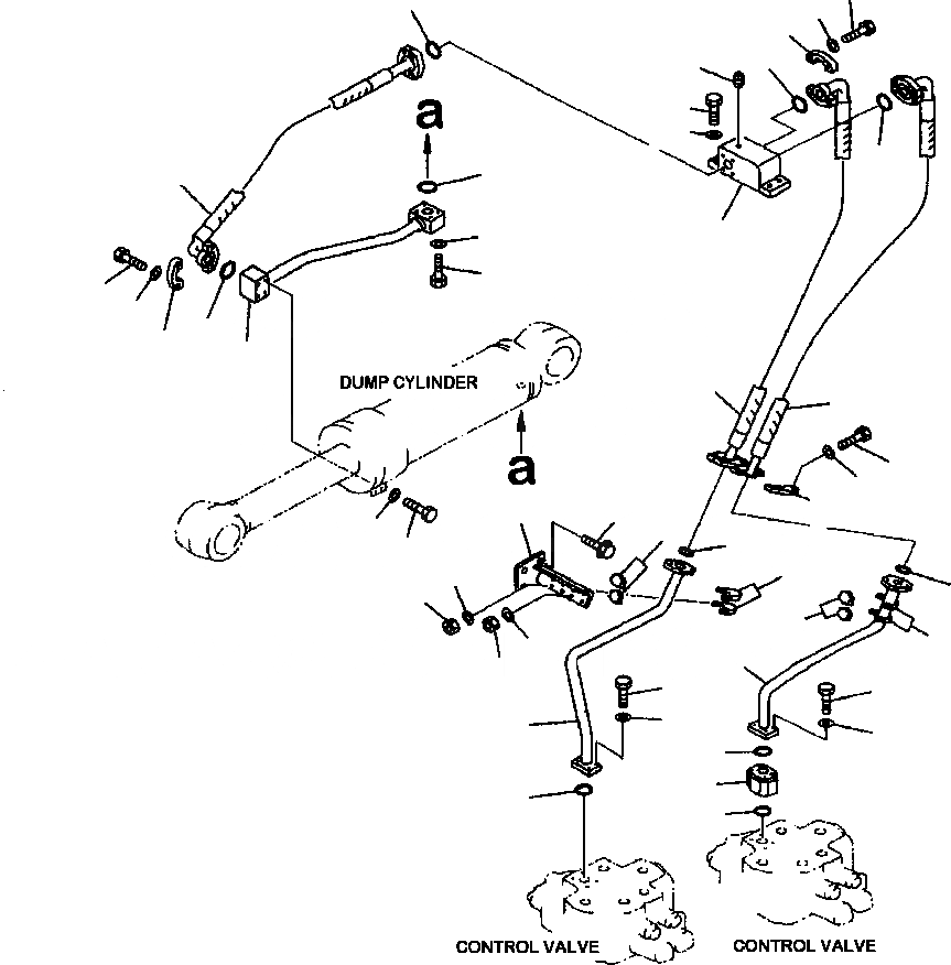 Схема запчастей Komatsu WA900-3LC - H-A ГИДРОЛИНИЯ ГИДРОЦИЛИНДР КОВША НИЖН. ЛИНИЯ ГИДРАВЛИКА