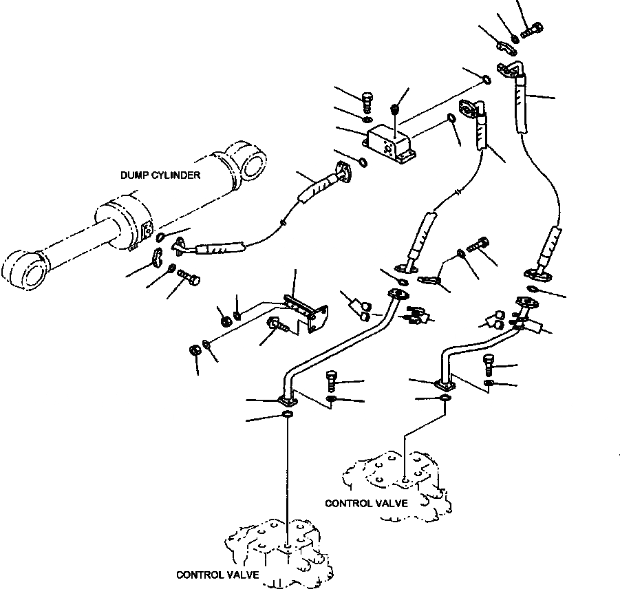 Схема запчастей Komatsu WA900-3LC - H-A ГИДРОЛИНИЯ ГИДРОЦИЛИНДР КОВША ВЕРХН. ЛИНИЯ ГИДРАВЛИКА