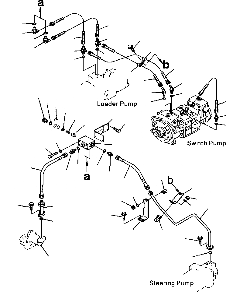 Схема запчастей Komatsu WA900-3LC - H-A ГИДРОЛИНИЯ ЛИНИЯ КЛАПАНА PPC ЗАДН. (/) ГИДРАВЛИКА