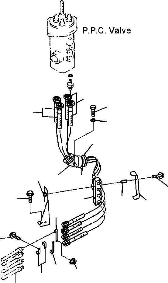 Схема запчастей Komatsu WA900-3LC - H-7A ГИДРОЛИНИЯ ЛИНИЯ КЛАПАНА PPC ПЕРЕДН. (/) ГИДРАВЛИКА