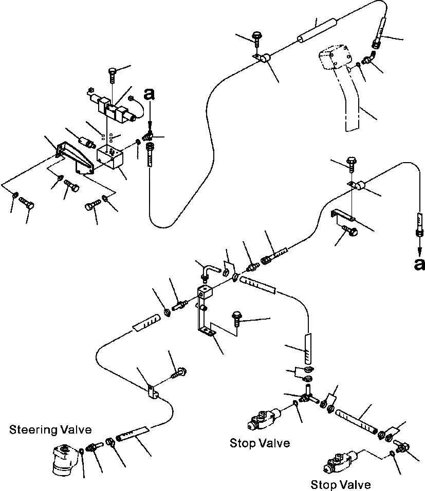 Схема запчастей Komatsu WA900-3LC - H-A РУЛЕВ. УПРАВЛЕНИЕ ГИДРОЛИНИЯ ВОЗВРАТН. ЛИНИЯ ГИДРАВЛИКА