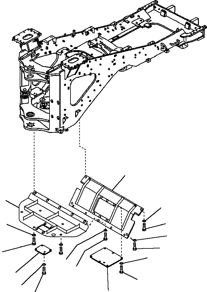 Схема запчастей Komatsu WA900-3LC - J-A ТРАНСМИССИЯ ЧАСТИ КОРПУСА ОСНОВНАЯ РАМА И ЕЕ ЧАСТИ